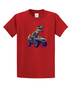 Get Ready to Ride: Cool T-Rex Bronco Unisex Kids And Adults T-Shirt